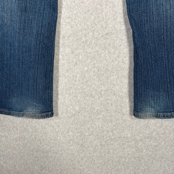 Rue 21 Jeans Juniors 7/8S Bootcut Slim Boot Low Rise Bitty Pocket Flap Y2K Short - Picture 10 of 14